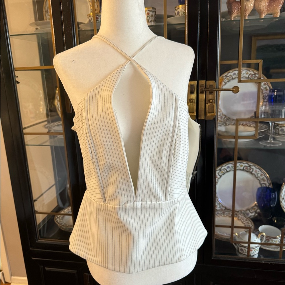 Mason by Michelle Mason deep V sleeveless top - Picture 3 of 6